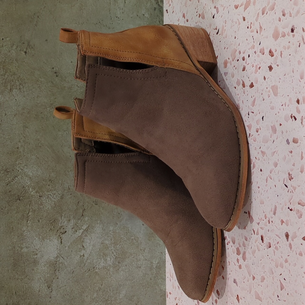 Corkys | Boutique Ankle Boots Two Tone Faux Suede Front - Faux Leather Back | 6